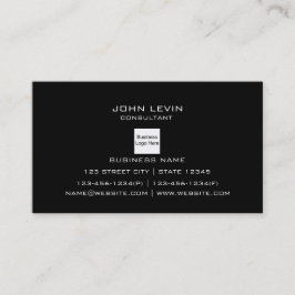 モダンな専門の黒い背景のロゴの接触 名刺
