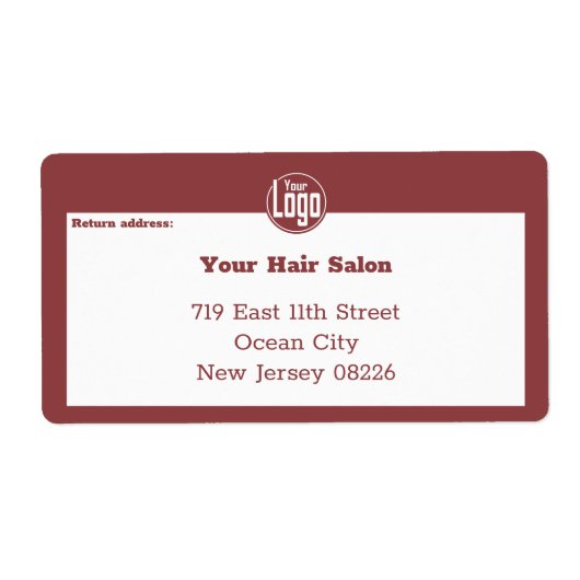 モダンな小型企業ロゴカスタム発送ラベル ラベル (正面)