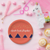 モダンな山のプレート-珊瑚 ペーパープレート (パーティー)