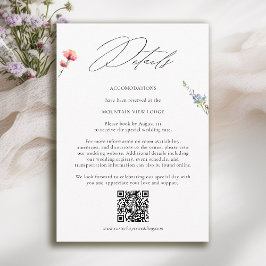 モダンな山の草原の結婚式の詳細 エンクロージャーカード