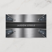 モダンな工業用鋼板 名刺 (正面)