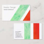 モダンな巨人のストライブ柄の対角線の形 名刺 (正面/裏面)