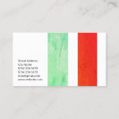 モダンな巨人のストライブ柄の対角線の形 名刺 (裏面)