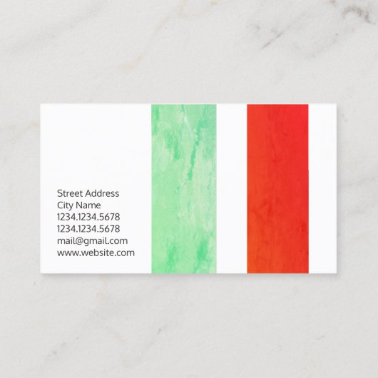 モダンな巨人のストライブ柄の対角線の形 名刺 (裏面)