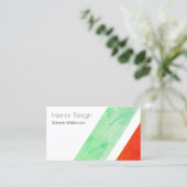 モダンな巨人のストライブ柄の対角線の形 名刺 (スタンド正面)