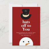 モダンな帽子を脱いであなたに敬意を表する　スノーマン　レッドカンパニー　ロゴ シーズンカード (正面)