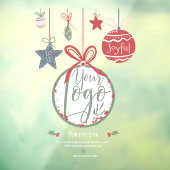 モダンな平和と愛の写真オーナメントイラストロゴ ウィンドウサイン (シート3)