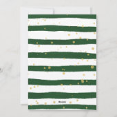 モダンな幸せな新年のスクリプト ストライプ 1 枚の写真 シーズンカード (裏面)