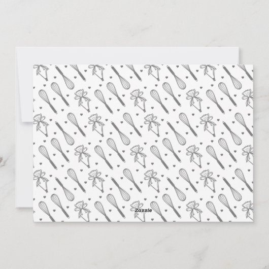 モダンな幸福は手作りのパン屋のウィスク写真 シーズンカード (裏面)