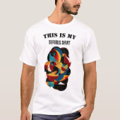 モダンな幾何学アート - 遊び心のある抽象芸術 Tシャツ (正面)