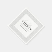 モダンな幾何学的第30誕生会の台本を書き、 スタンダードカクテルナプキン (角)