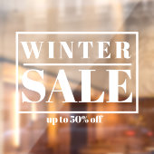 モダンな店舗のウィンターセール ウィンドウサイン (シート2)