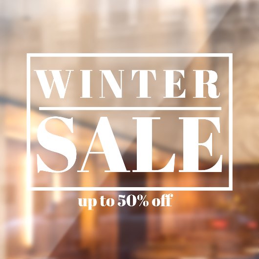 モダンな店舗のウィンターセール ウィンドウサイン (シート2)