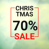 モダンな店舗のウィンドウクリスマスセール ウィンドウサイン (シート3)