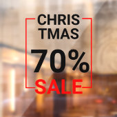 モダンな店舗のウィンドウクリスマスセール ウィンドウサイン (シート2)