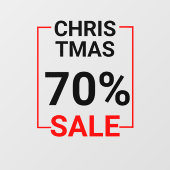 モダンな店舗のウィンドウクリスマスセール ウィンドウサイン (シート)