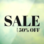 モダンな店舗のウィンドウセール ウィンドウサイン (シート3)