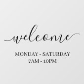 モダンな店舗の窓の歓迎 ウィンドウサイン (シート)