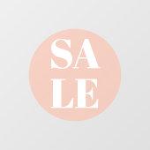 モダンな店舗の窓の販売 パステルピンク ウィンドウサイン (シート)