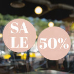 モダンな店舗の窓の販売 パステルピンク ウィンドウサイン<br><div class="desc">モダンな店舗の窓の販売 パステルピンク</div>