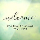 モダンな店舗の窓口の歓迎 ウィンドウサイン (シート3)