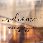 モダンな店舗の窓口の歓迎 ウィンドウサイン (シート2)