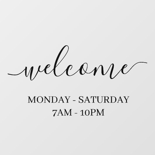 モダンな店舗の窓口の歓迎 ウィンドウサイン (シート)