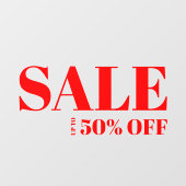 モダンな店舗の窓用セールオフウィンドウクリング ウィンドウサイン (シート)