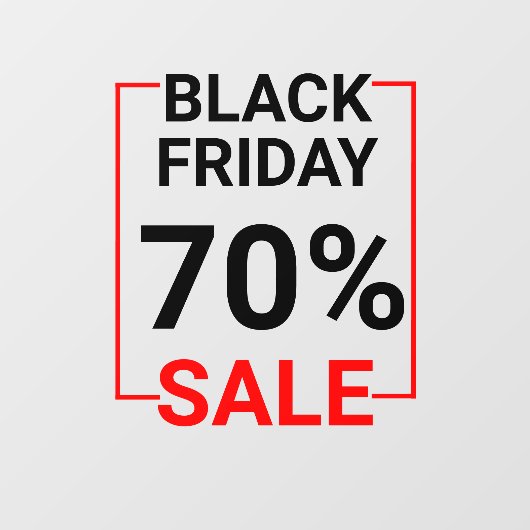 モダンな店舗の窓用ブラックフライデーセール ウィンドウクリング ウィンドウサイン (シート)