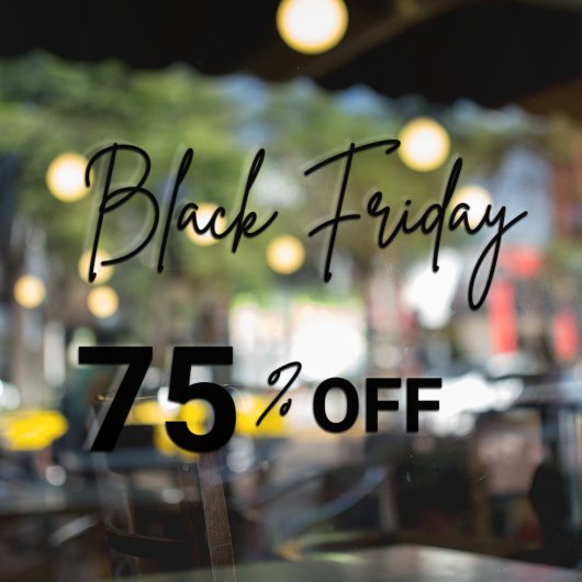 モダンな店舗の窓用ブラックフライデーセール ウィンドウクリング ウィンドウサイン