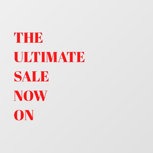 モダンな店舗の窓用販売用ウィンドウクリング ウィンドウサイン (シート)