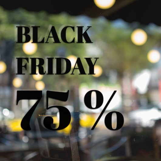 モダンな店舗の窓 ブラックフライデー セール ウィンドウサイン