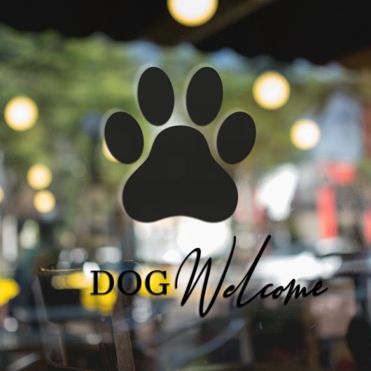 モダンな店舗の窓 犬に優しい窓用ステッカー ウィンドウサイン