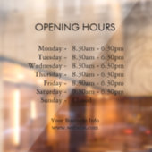 モダンな店舗営業時間 | オーダーメイドのビジネス営業時間 ウィンドウサイン (シート2)