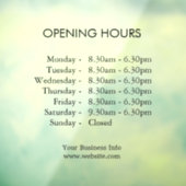 モダンな店舗営業時間 | オーダーメイドのビジネス営業時間 ウィンドウサイン (シート3)