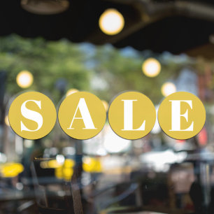 モダンな店舗窓ガラス 販売 黄色 窓用シール ウィンドウサイン