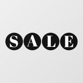 モダンな店舗窓ガラス 販売 黒窓フィルム ウィンドウサイン (シート)