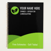モダンな庭の手入れと造園サービス プランナー手帳 (正面)