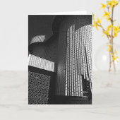 モダンな建築の挨拶状 カード (黄色い花)