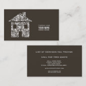 モダンな建築者の建築のテンプレートの名刺 名刺 (正面/裏面)