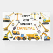 モダンな建設シンプルな子供の誕生日 横断幕 (横)