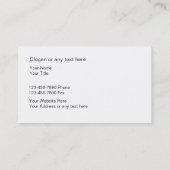 モダンな建設業カード 名刺 (裏面)