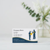 モダンな建設業カード 名刺 (スタンド正面)