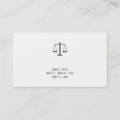 モダンな弁護士 名刺 (裏面)