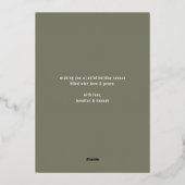 モダンな弓とアーチのエレガントなクリスマス写真 ゴールド 箔シーズンカード (裏面)