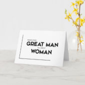 モダンな引用文: あらゆるすばらしい人の後ろ カード (黄色い花)