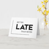 モダンな引用文: 決してより遅くよくしないで下さい カード (黄色い花)