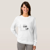 モダンな引用文: twixtコップ、唇 tシャツ (正面フル)