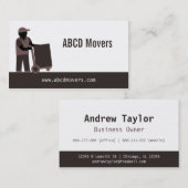 モダンな引越し業者移動サービス兵站学ブラウン 名刺 (正面/裏面)