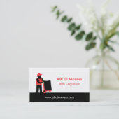 モダンな引越し業者移動サービス兵站学配達 名刺 (スタンド正面)